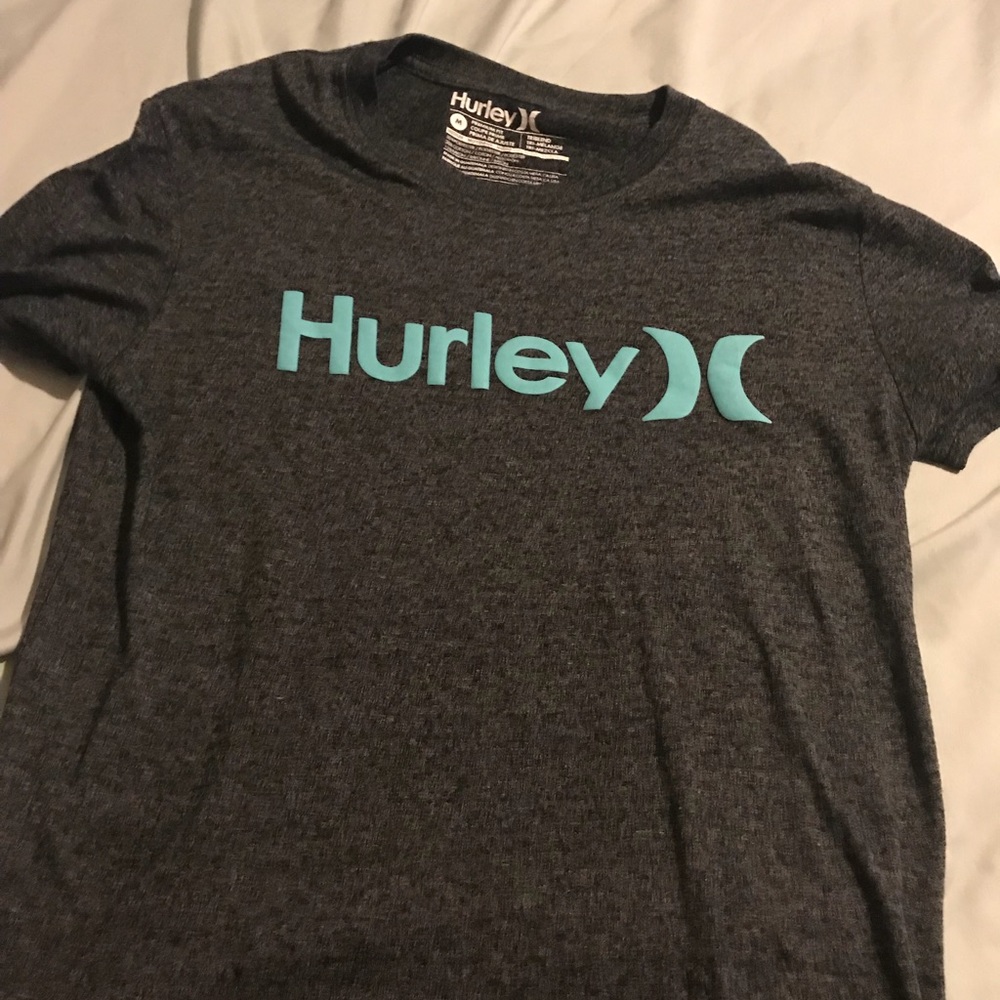 Hurley gray and teal shirt